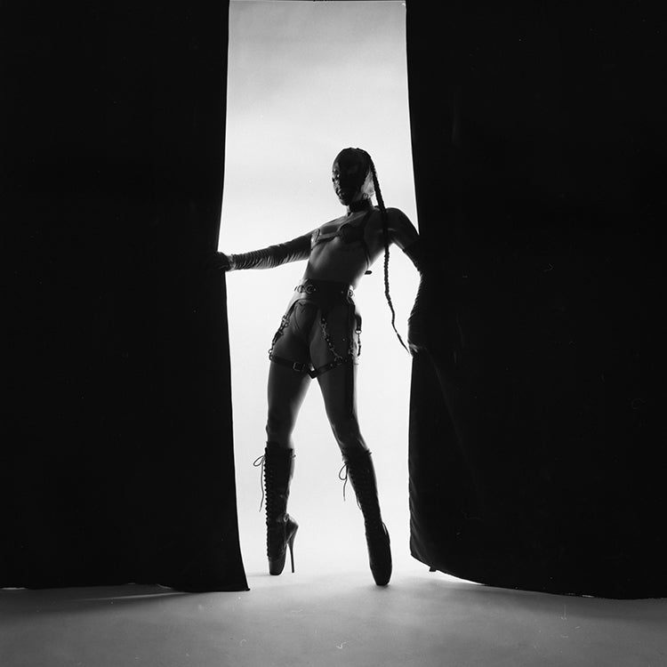 Service Entrance Black and White Photographic Print of Dominatrix