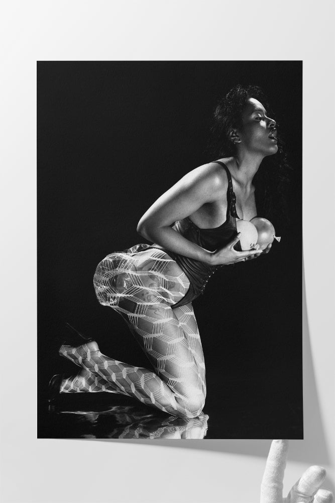 Inflate Me Slowly Black and White Boudoir Photography Fine Art Print